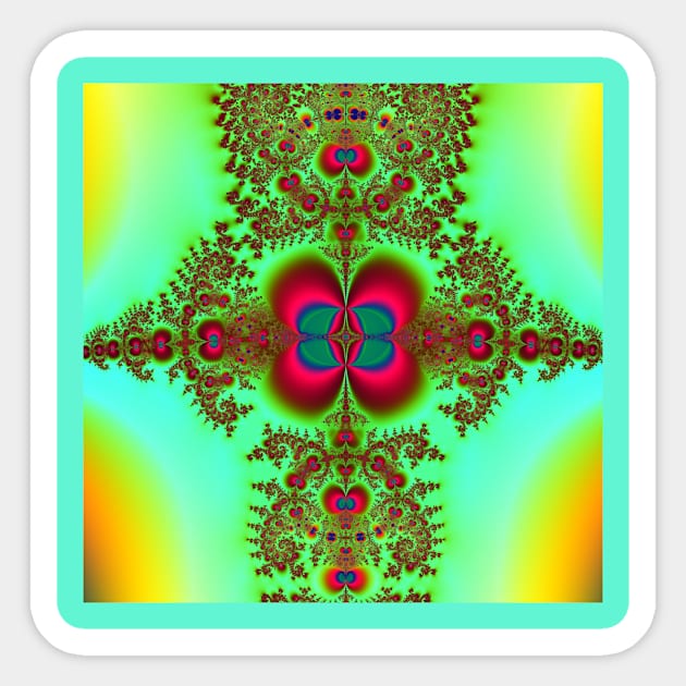 Bohemian Rapture Fractal Abstract Sticker by Artist4God